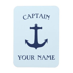 Íman Personalizar o nome do capitão com âncora do marin