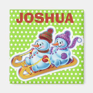Íman Personalizar personagens do Snowman do Toque de Ch