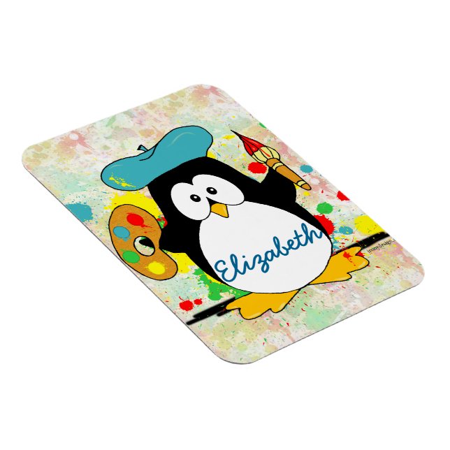 Íman Personalizar Pinguim Artístico (Lado Direito)