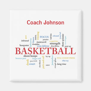 Íman Personalizar treinador de basquete Obrigado em pal