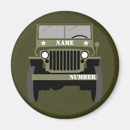 Íman Personalizar Veículo Militar Vintage