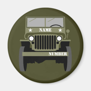 Íman Personalizar Veículo Militar Vintage