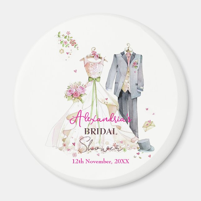 Íman Personalizar vestido de casamento de chá de panela (Frente)