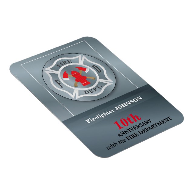 Íman Personalizável, Aniversário com o Corpo de Bombeir (Lado Direito)