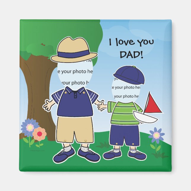 Íman Personalizável Eu Te Amo Pai (Frente)