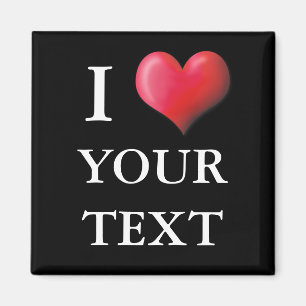 Íman Personalizável I Heart Magnet 0004