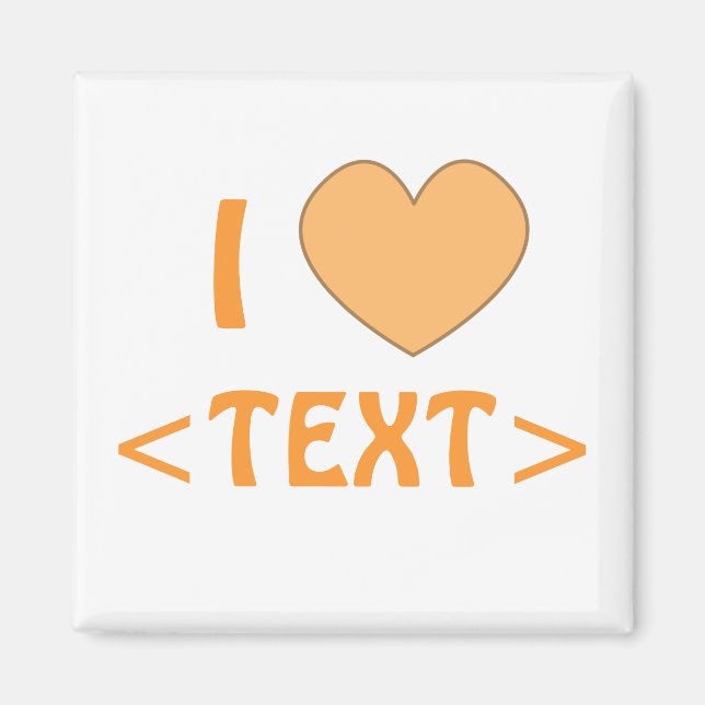 Íman Personalizável I Heart Magnet 0008 (Frente)