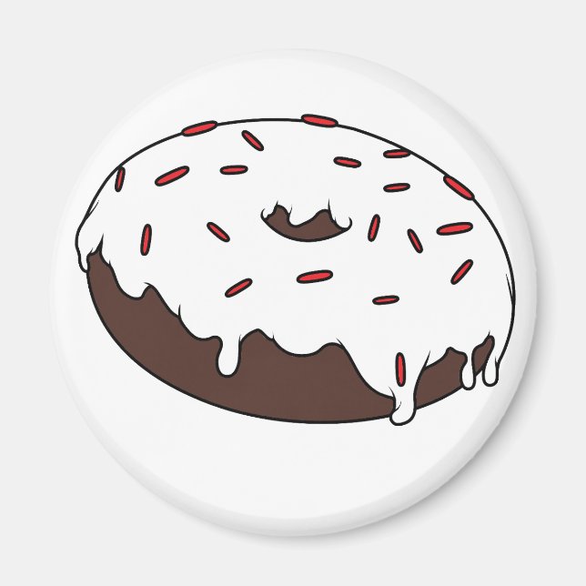 Íman Personalizável Sua Noz Favorita Com Sprinkles (Frente)