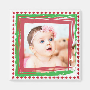 Íman Personalize este ímã da foto do Natal