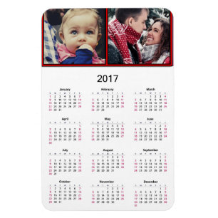 Íman Personalize este mini calendário 2017 do ímã