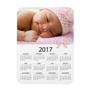 Íman Personalize este mini calendário da foto 2017