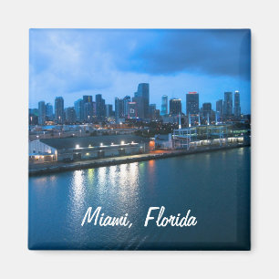 Íman Personalize o porto da foto de Miami