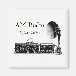 Íman Personalize o receptor de rádio do AM do vintage