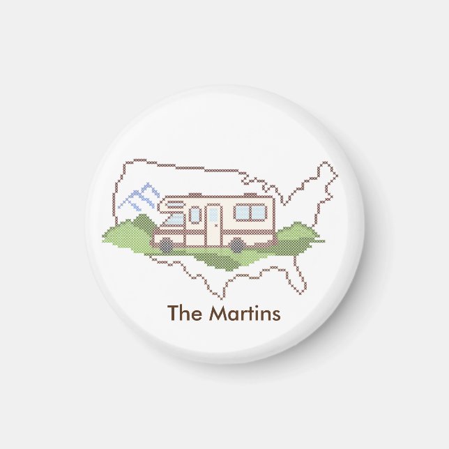 Íman Personalize o seu Magnet da Estrada EUA (Frente)