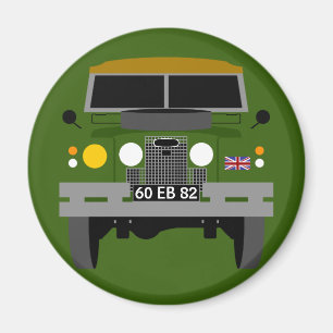ÍMAN PERSONALIZE O VETERANO LAND ROVER DO EXÉRCITO