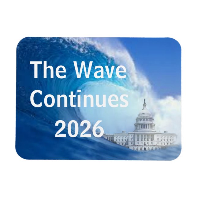 Íman Personalize Onda Azul Eleição 2026 (Horizontal)