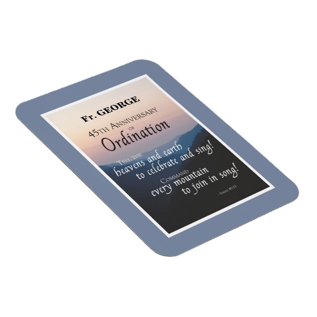 Íman Personalize os 45.º Parabéns da Ordenação do Anive (Lado Direito)