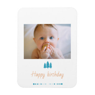 Íman personalize seu bebê feliz aniversário memorável