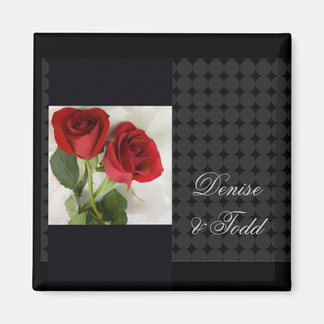 Íman Personalize seu próprio ímã de casamento (Frente)