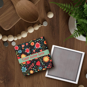Íman Personalize seu próprio ímã de inspirividade flora