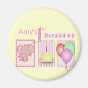 Íman Personalize seu próprio primeiro aniversario