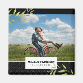 Íman Personalize Sua Foto com Louro e Damask