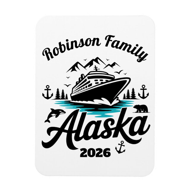 Íman Personalized Alaska Cruise Door Marker (Vertical)