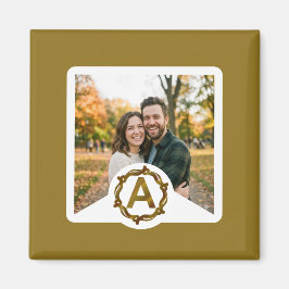 Íman Personalized Artisan Monogram A | Wood Frame