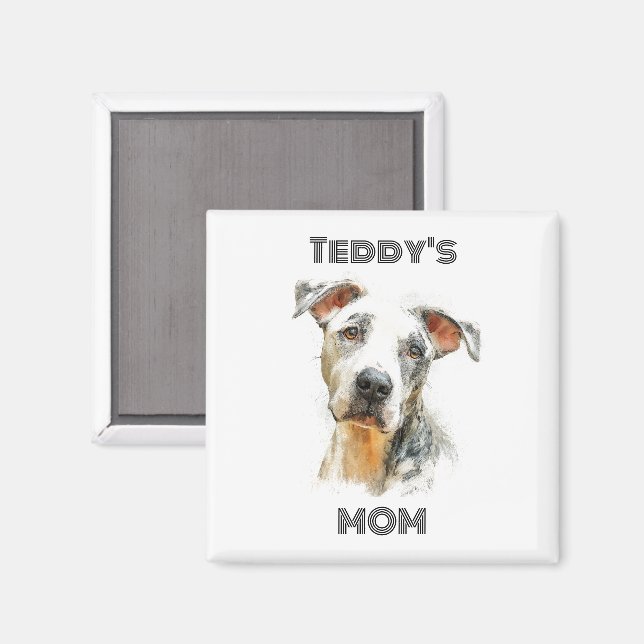 Íman Personalized Dog Mom Magnet | Custom Gift (Front/Back)