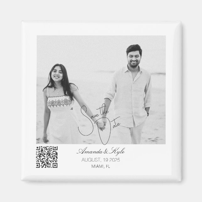 Íman Personalized editable Save the Date magnet (Frente)