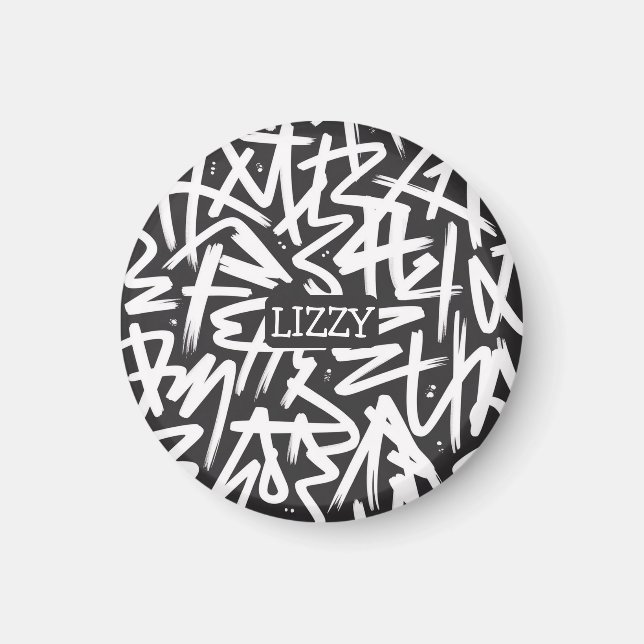 Íman Personalized Graffiti Name Pattern — Custom Urban (Frente)