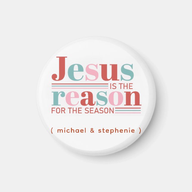 Íman Personalized Jesus is the Reason for the Season  (Frente)