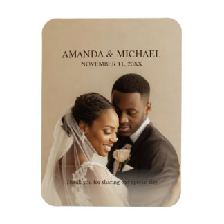 Íman Personalized Photo Favor with Names & Wedding Date