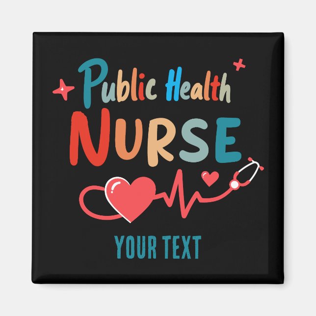 Íman Personalized Public health nurse RN gifts (Frente)