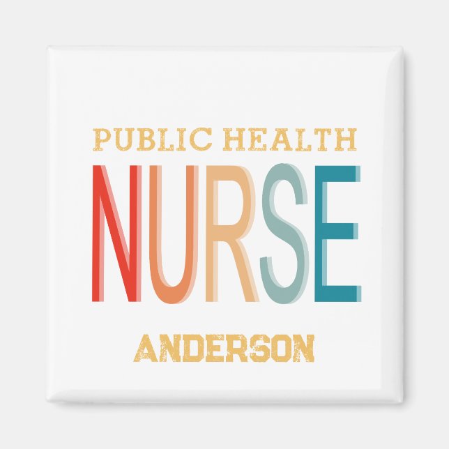 Íman Personalized Public health nurse RN gifts (Frente)