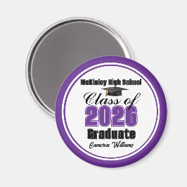 Íman Personalized Purple Class of 2026 Graduation Party