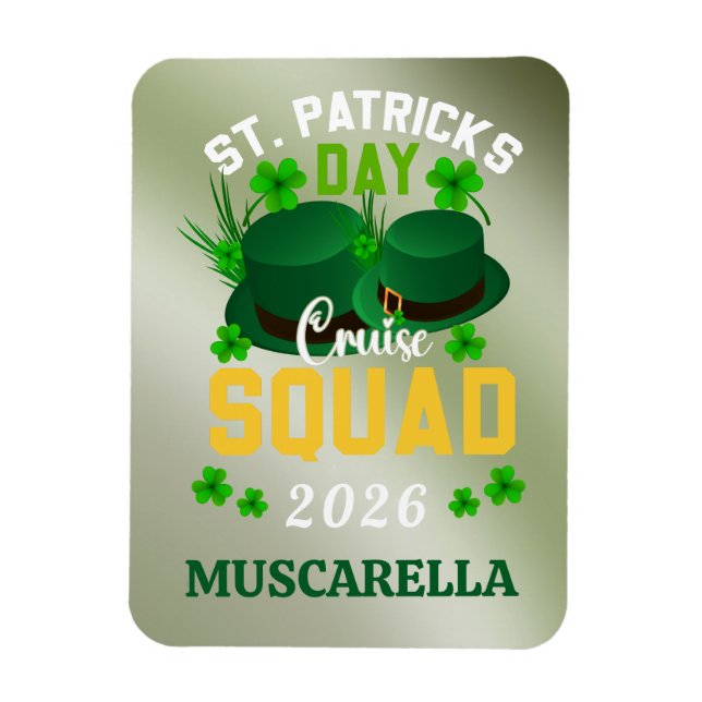 Íman Personalized St. Patrick's Day Cruise Squad Door  (Vertical)