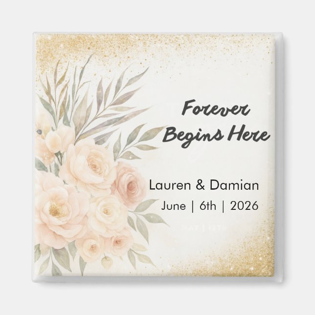 Íman Personalized Wedding Keepsake  - Magnet (Frente)