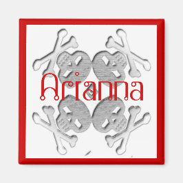 Íman personalizou seu nome crânio e bósseis