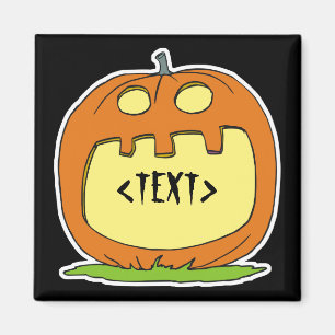 Íman Personnalize uma Jack-O-Lantern, <TEXT>