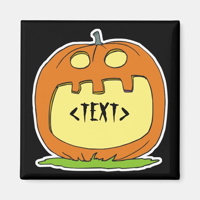 Íman Personnalize uma Jack-O-Lantern, <TEXT> (Frente)