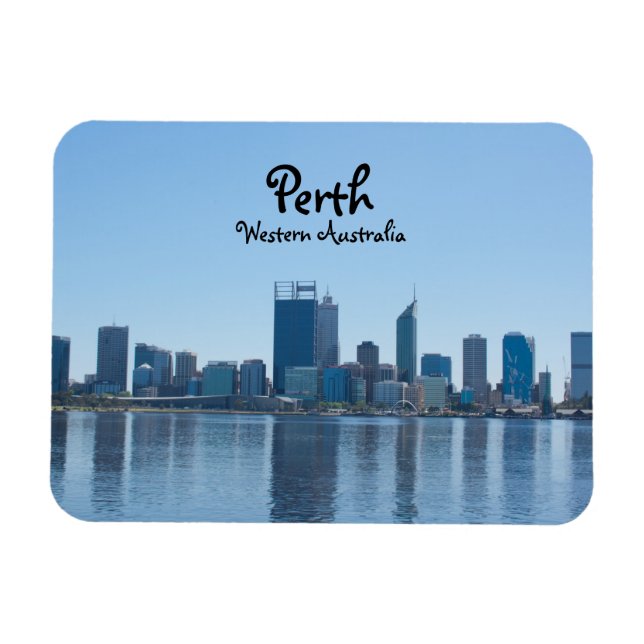 Íman Perth City Skyline no Dia (Horizontal)