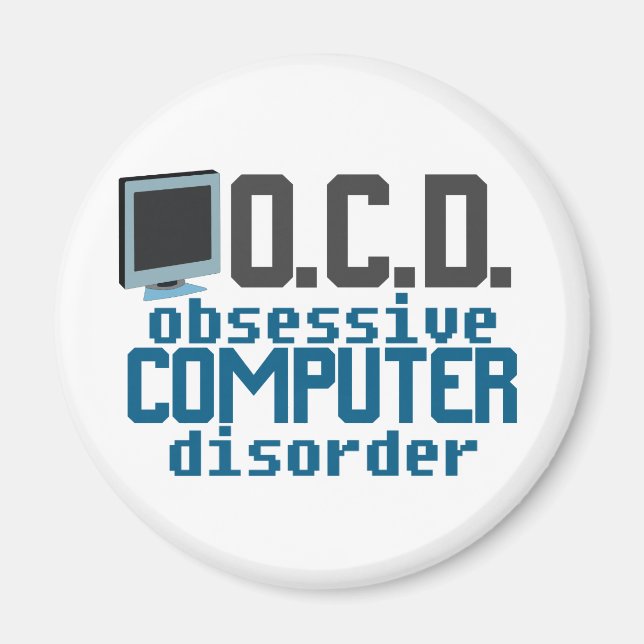 Íman Perturbação Obsessiva do Computador (Frente)