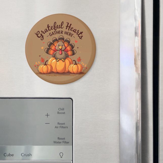 Íman Peru de Ação de Graças com Corações Gratos (In Situ (Fridge))