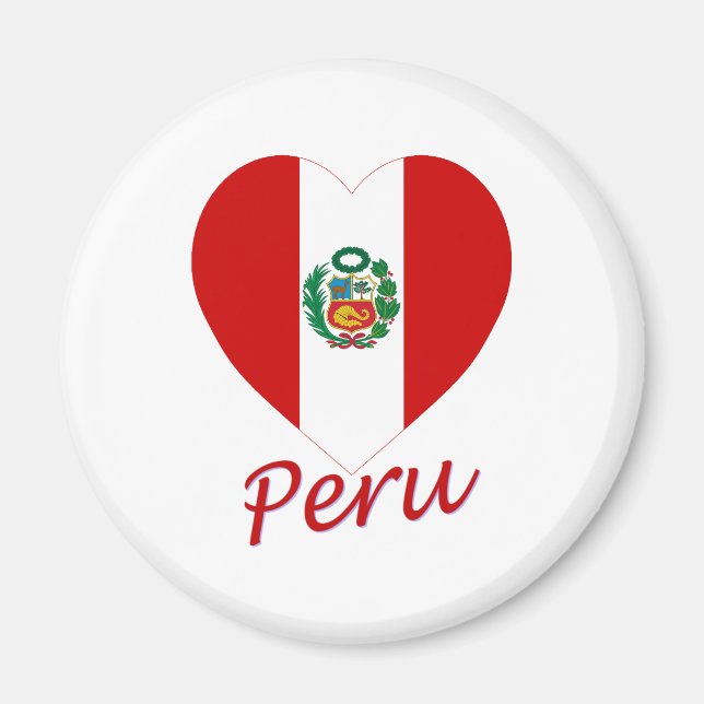 Íman Peru Flag Heart (Frente)