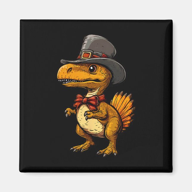 Íman Peru Fofa Dinossauro Dia de Ação de Graças Peruano (Frente)