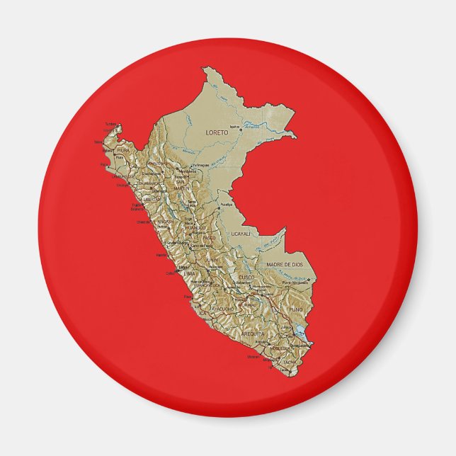 Íman Peru Map Magnet (Frente)