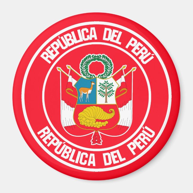 Íman Peru Round Emblem (Frente)