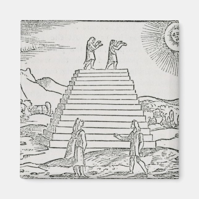 Íman Peruanos Adorando o Sol" (Frente)