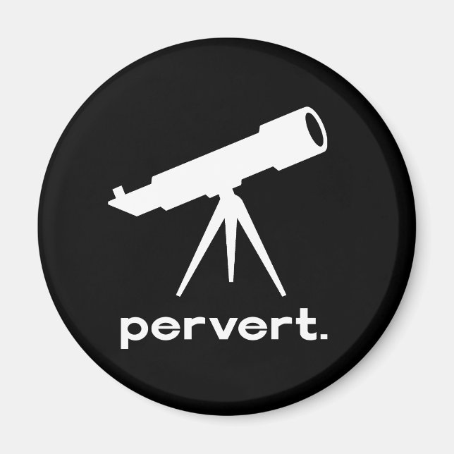 Íman Pervertido com Telescópio Paródia Divertida Humor (Frente)